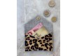 Leather Snap Wallet Suzanne - camel leopard