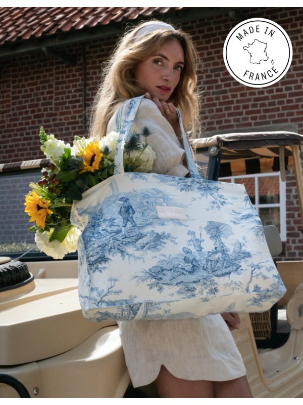 Mahaut totebag - Jouy blue